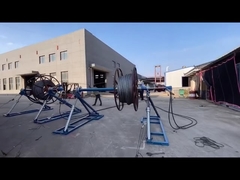 1000 KN Torque Integrated Cable Reel Stand Colored With Disc Tension Brake